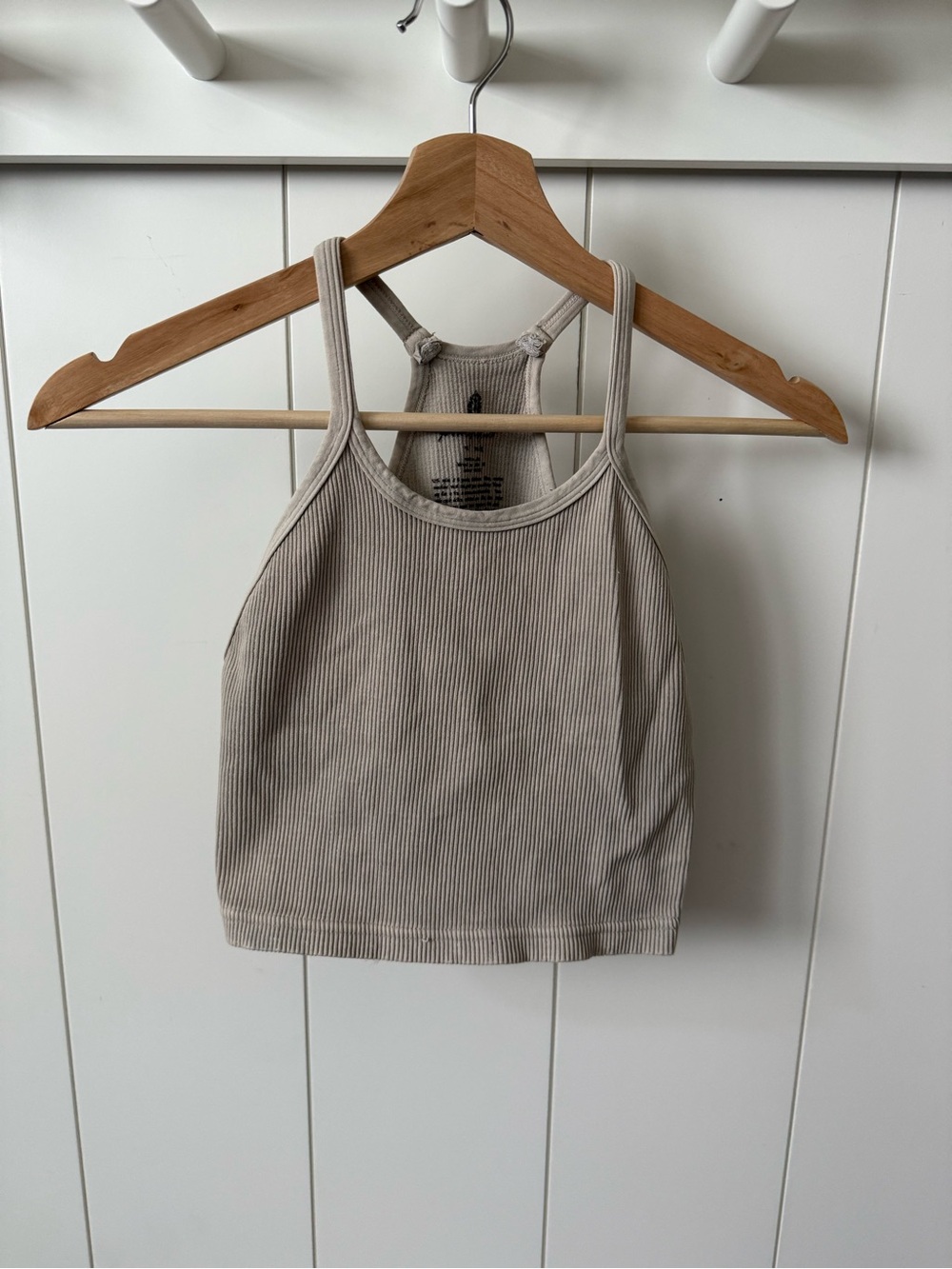 Free People Ribbed Tank Top in Light Taupe - Women